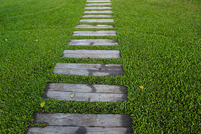 wooden garden path