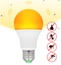 Yellow bulb that is bug repellant