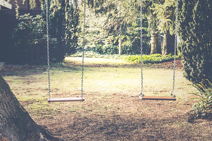 swings in backyard
