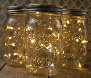 Mason jar with lights