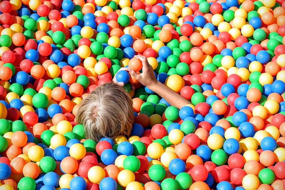 Kid in a ball pit