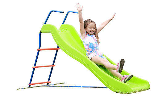 Kid on a slide