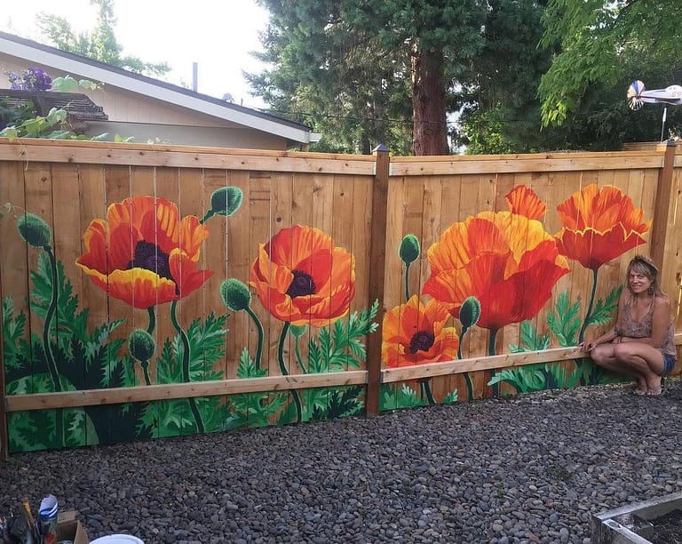 Mural on a fence